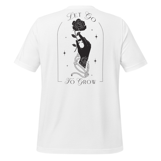 STARK Let Go To Grow @}----- Unisex Cotton t-shirt Black Print on Light Shirt