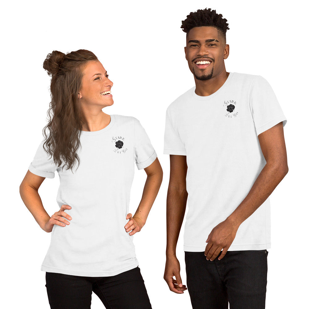 STARK Let Go To Grow @}----- Unisex Cotton t-shirt Black Print on Light Shirt