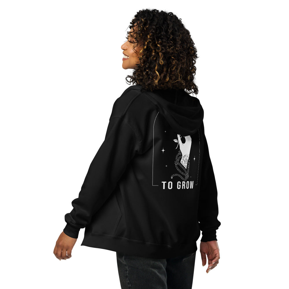 STARK Let Go To Grow @}----- ZIP Hoodie - Unisex heavy blend